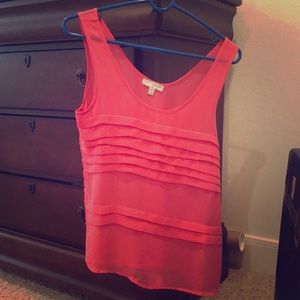 Pink salmon colored sheet tank top